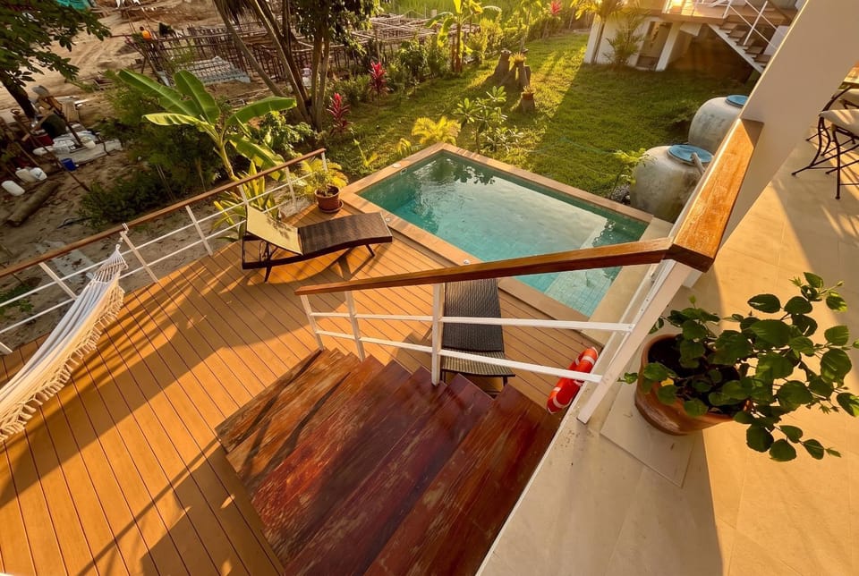 Patio, Natural landscape, Garden, Balcony/Terrace, Garden view, Swimming pool, sunbed