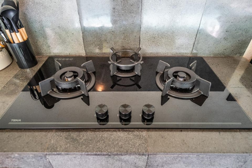 Communal kitchen, stove