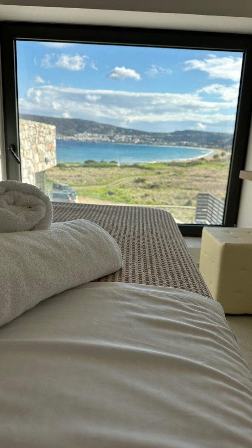 Bed, Natural landscape, Bedroom, Mountain view, Sea view