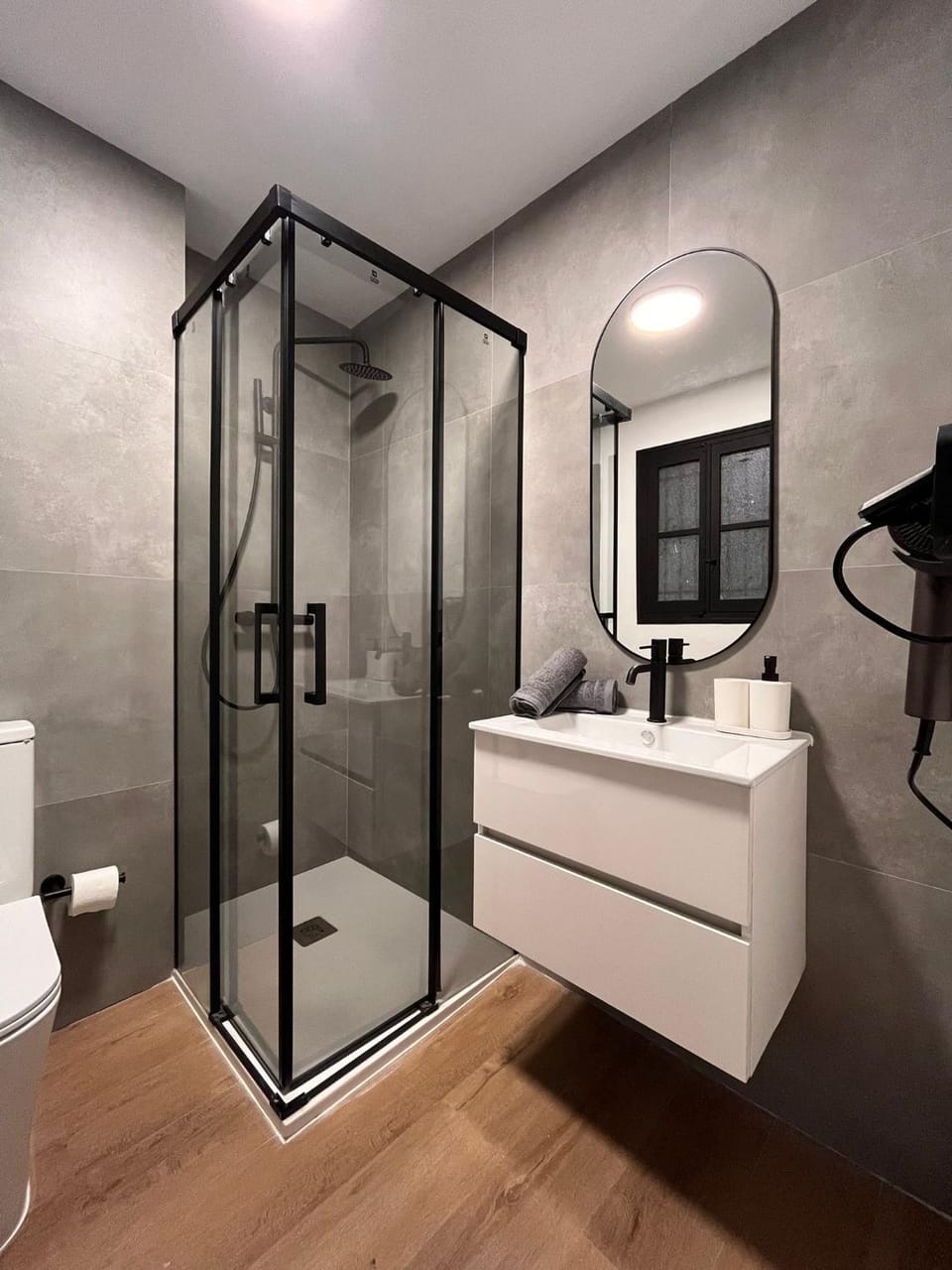 Bathroom, hair dryier