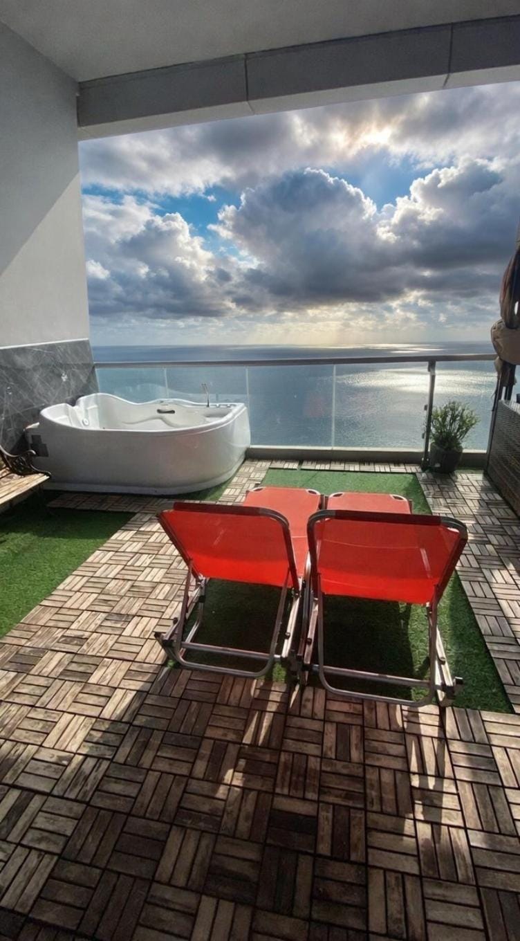Patio, Day, View (from property/room), Balcony/Terrace, Seating area, Sea view
