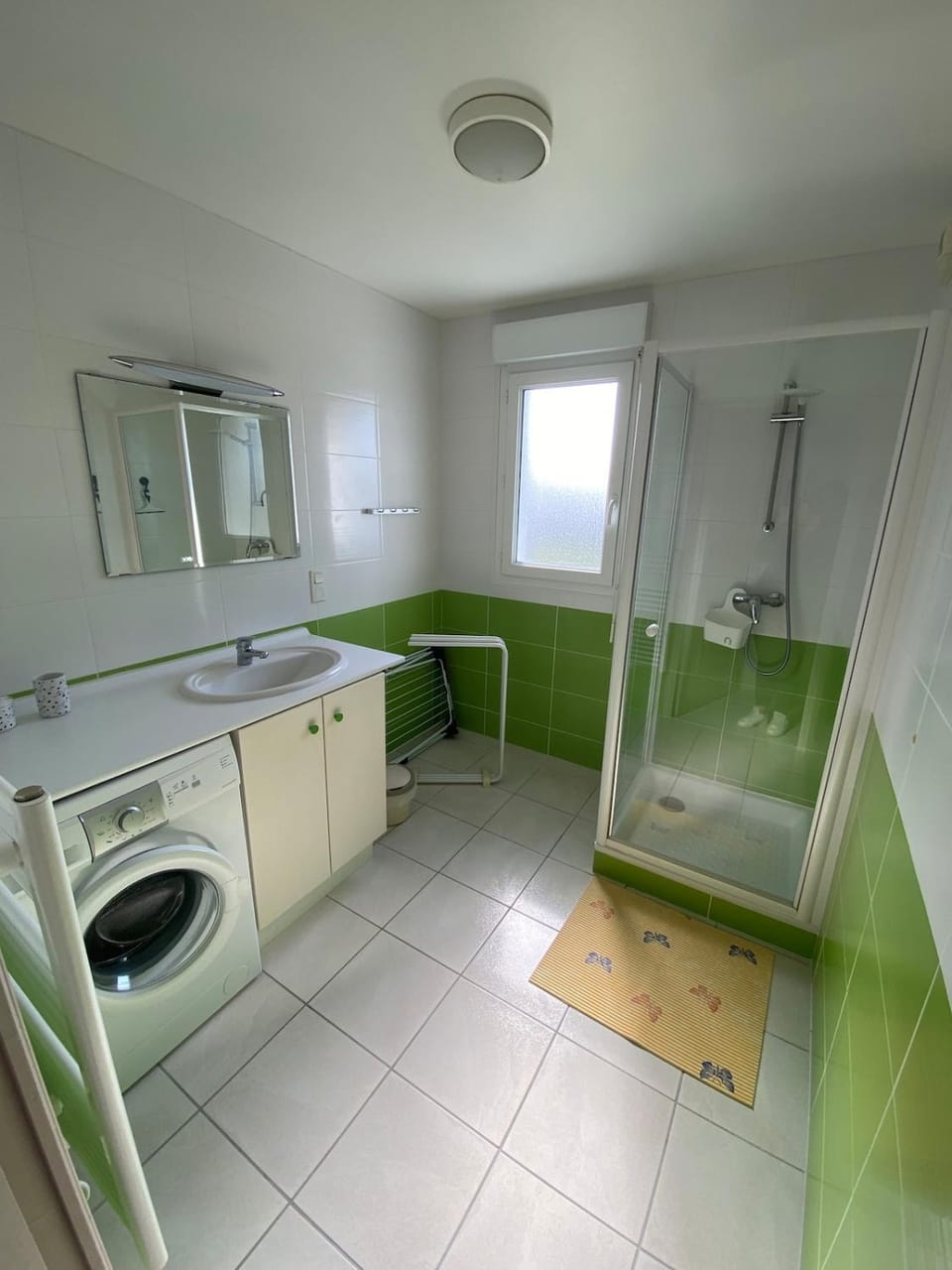 Shower, Bathroom, towels, washing machine