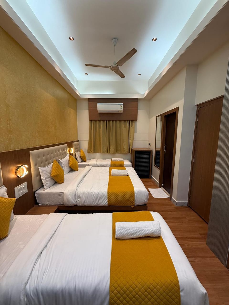 Bed, Bedroom, City view, air conditioner