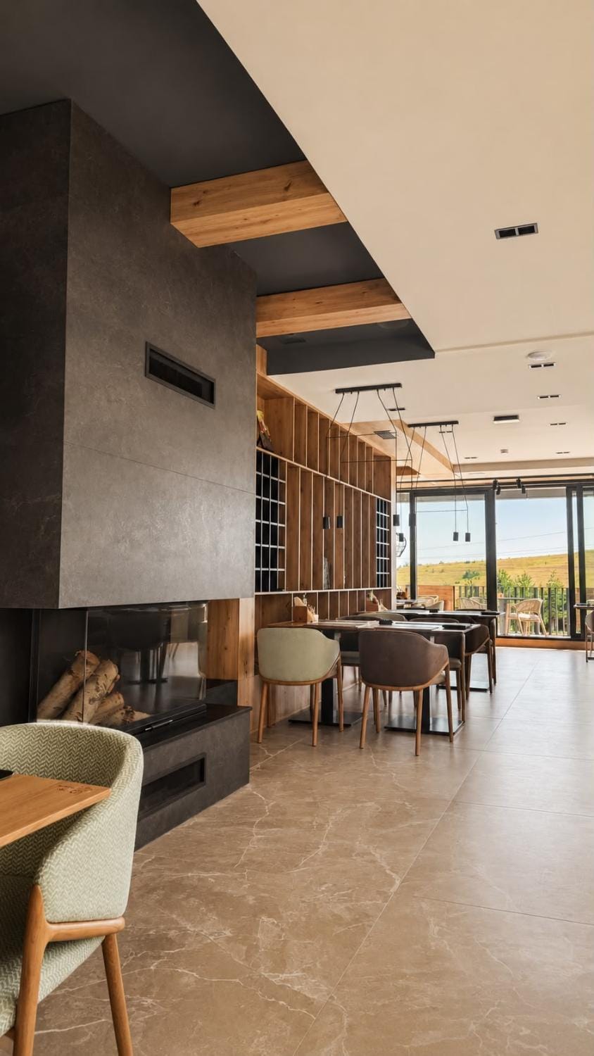 Restaurant/places to eat, fireplace