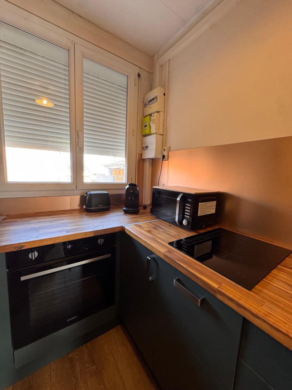 Coffee/tea facilities, microwave, oven, toaster