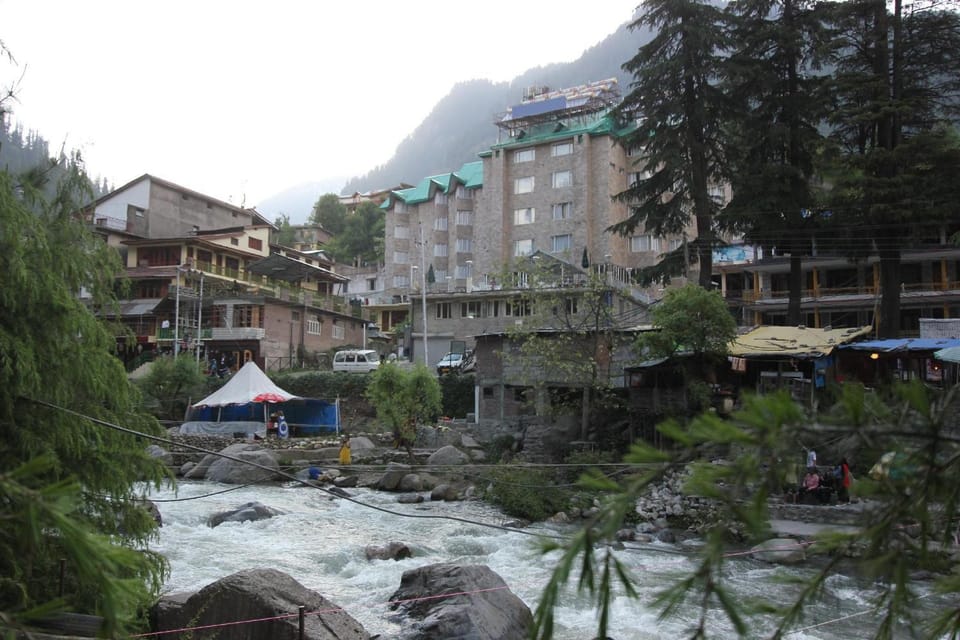 Property building, Spring, Natural landscape, Mountain view, River view
