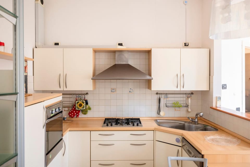Kitchen or kitchenette, dishwasher, stove