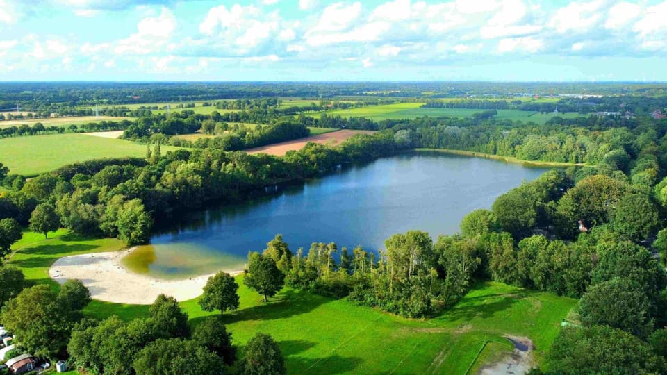 Nearby landmark, Natural landscape, Bird's eye view, Lake view