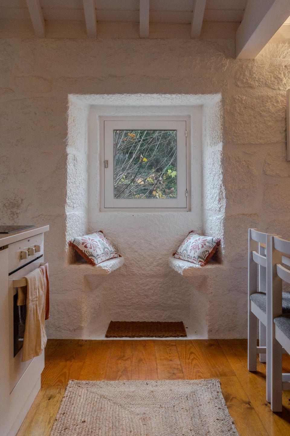 View (from property/room), Dining area, oven, stove, kitchen
