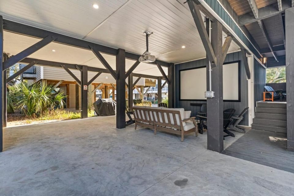 4 decks and a projection screen! Ocean Lakes House in South Carolina