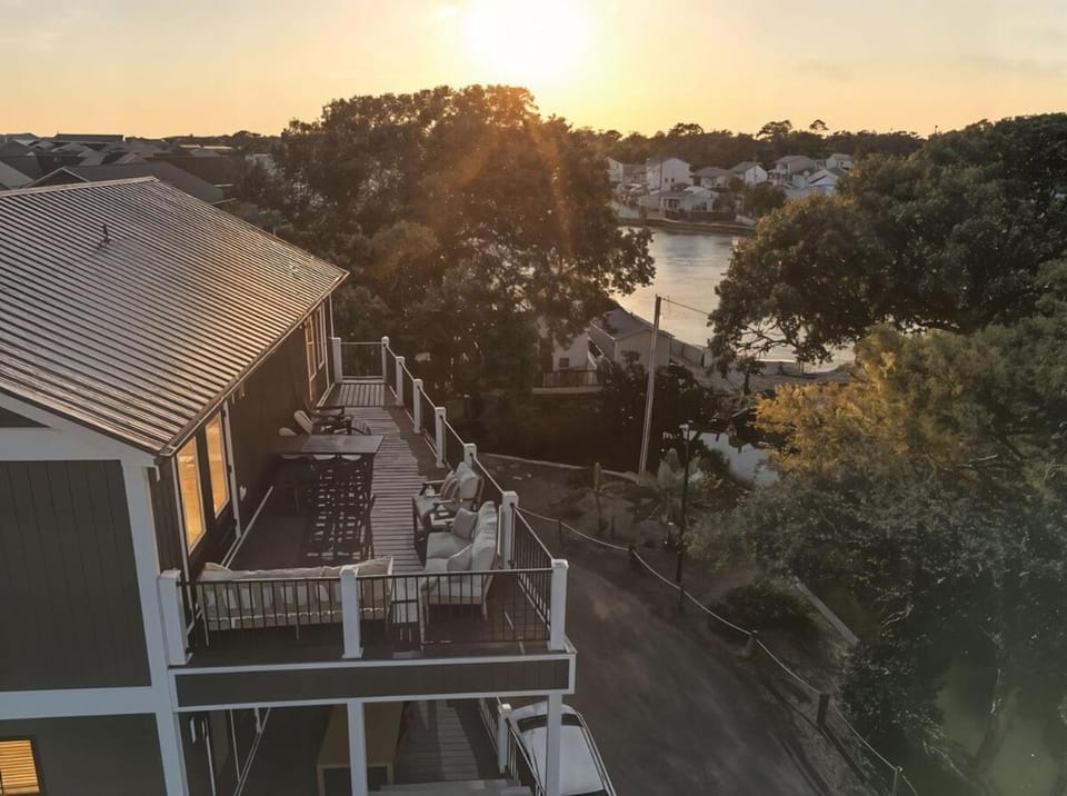 4 decks and a projection screen! Ocean Lakes House in South Carolina