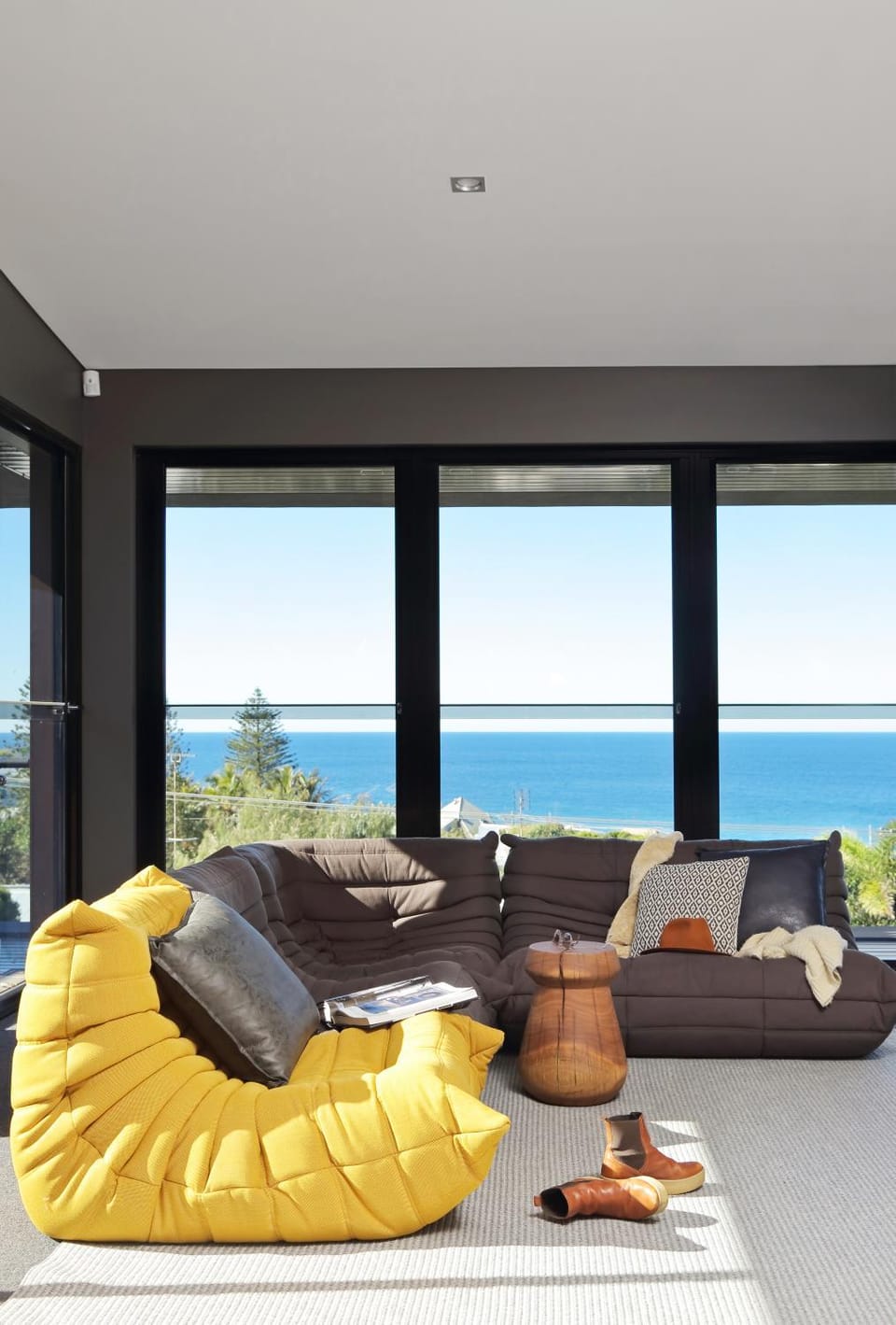 Living room, Seating area, Sea view