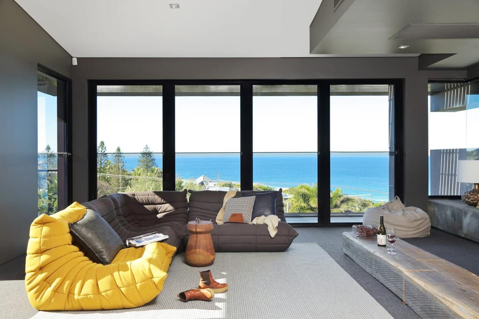 Living room, Seating area, Sea view