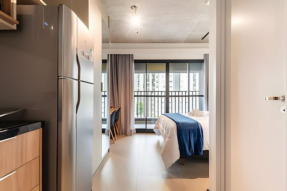 BHaus Brooklin On Florida - Studio com Varanda - Academia - Lavanderia pay per use - Recepção 24h - Mini mercado - Metrô - fd8 Apartment in Sao Paulo City