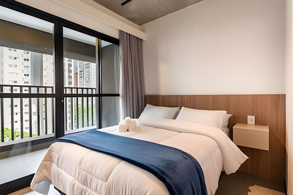 BHaus Brooklin On Florida - Studio com Varanda - Academia - Lavanderia pay per use - Recepção 24h - Mini mercado - Metrô - fd8 Apartment in Sao Paulo City