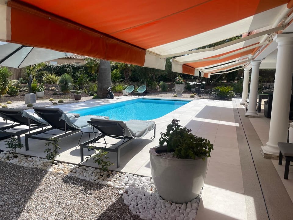 Pool view, sunbed