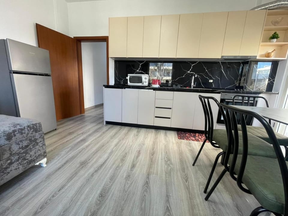 Living room, kitchen
