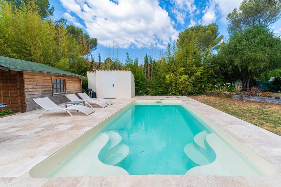 Property building, Living room, Swimming pool