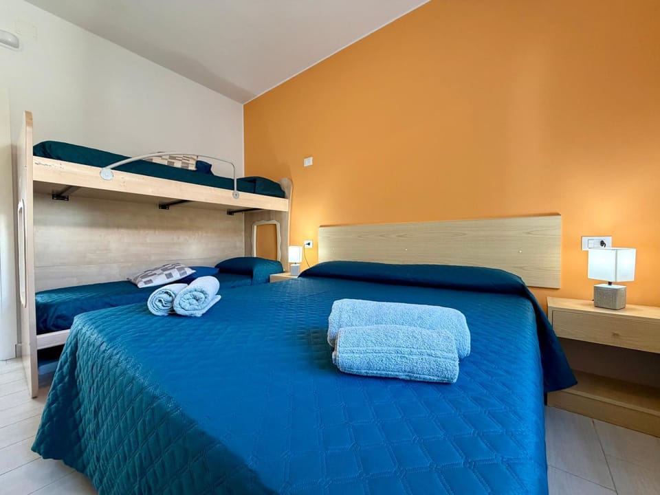 Bedroom, bunk bed, locker, locker