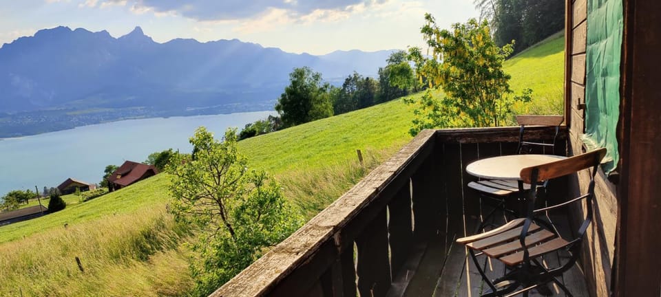 Day, Natural landscape, View (from property/room), Balcony/Terrace, Lake view, Mountain view