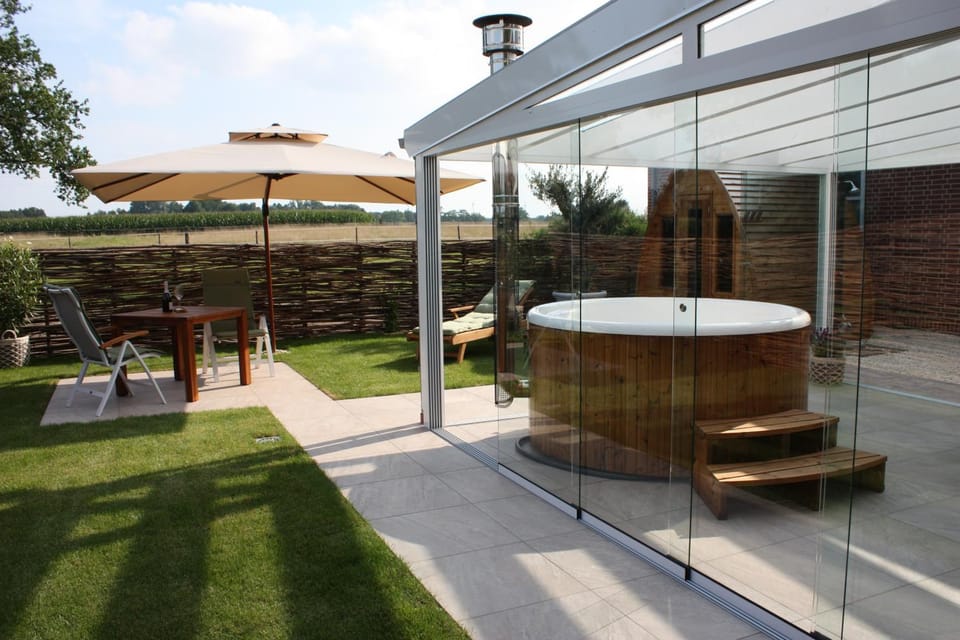 Natural landscape, Garden, Sauna, sunbed