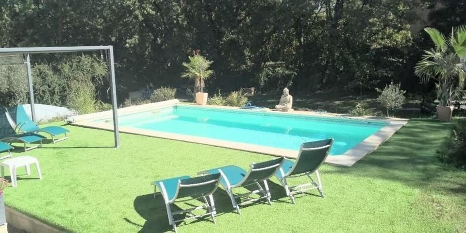 Garden, Pool view, Swimming pool, sunbed