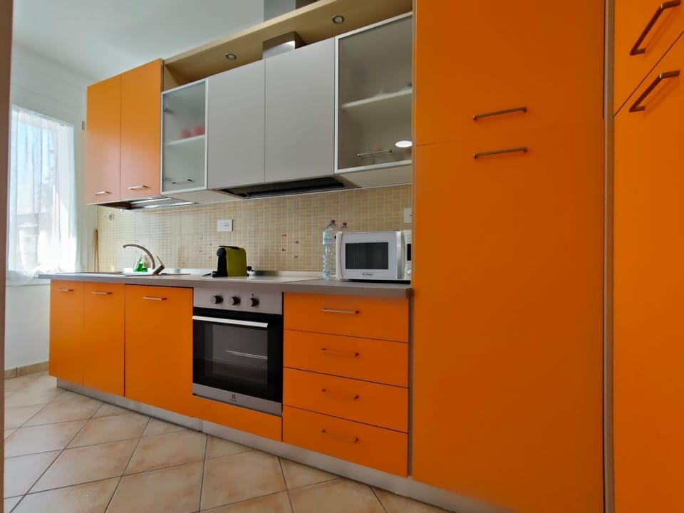 Kitchen or kitchenette, dishwasher, oven, stove