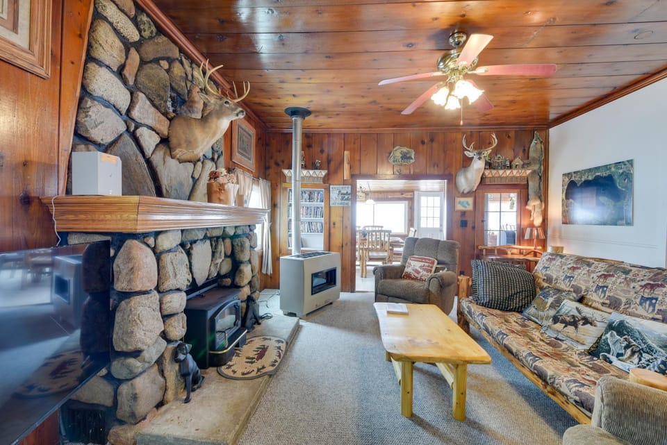Private Dock & Views! Family Home on Paradise Lake House in Carp Lake