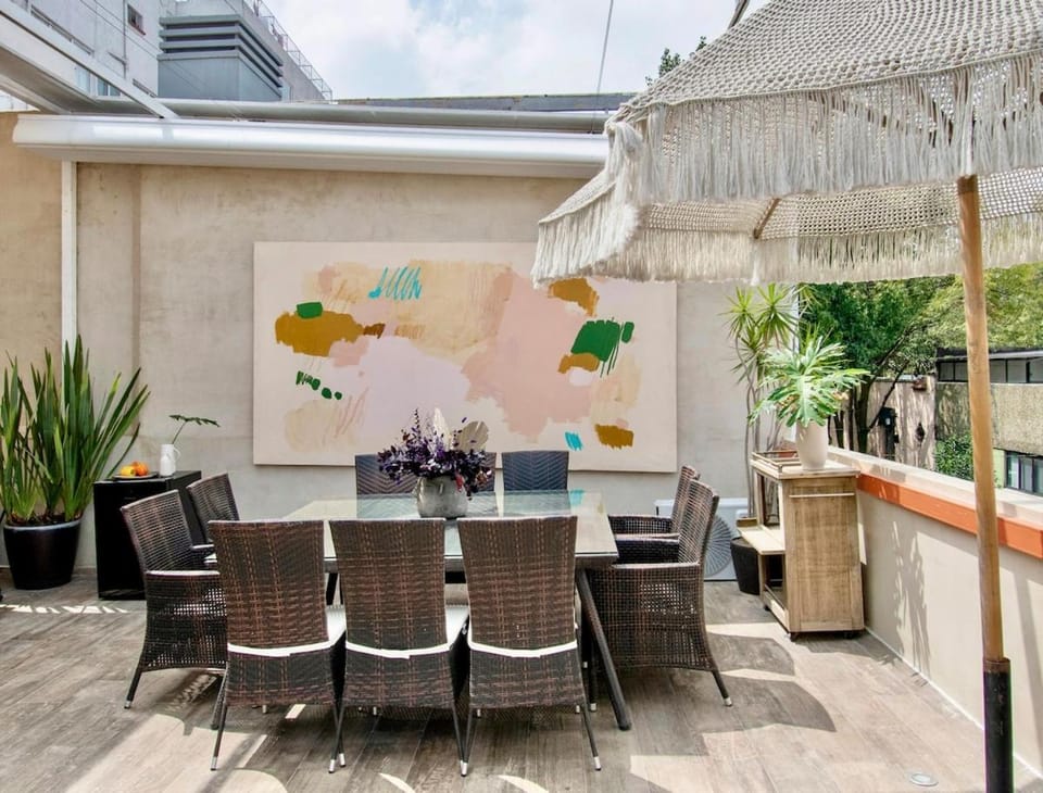 Casa Ha A Soulful 7Br Home w Rooftop, Condesa House in Mexico City