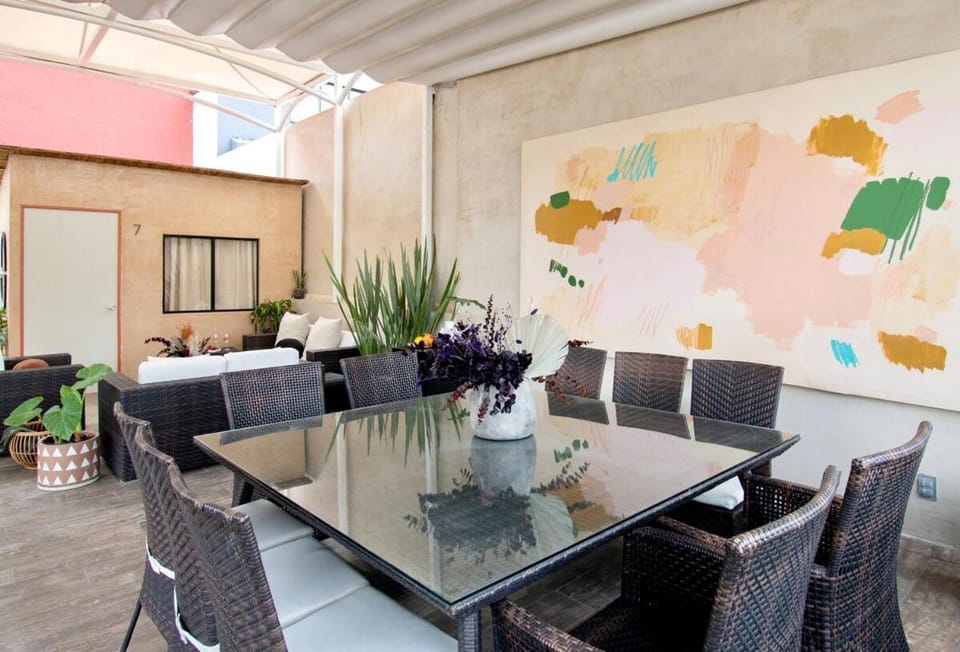 Casa Ha A Soulful 7Br Home w Rooftop, Condesa House in Mexico City