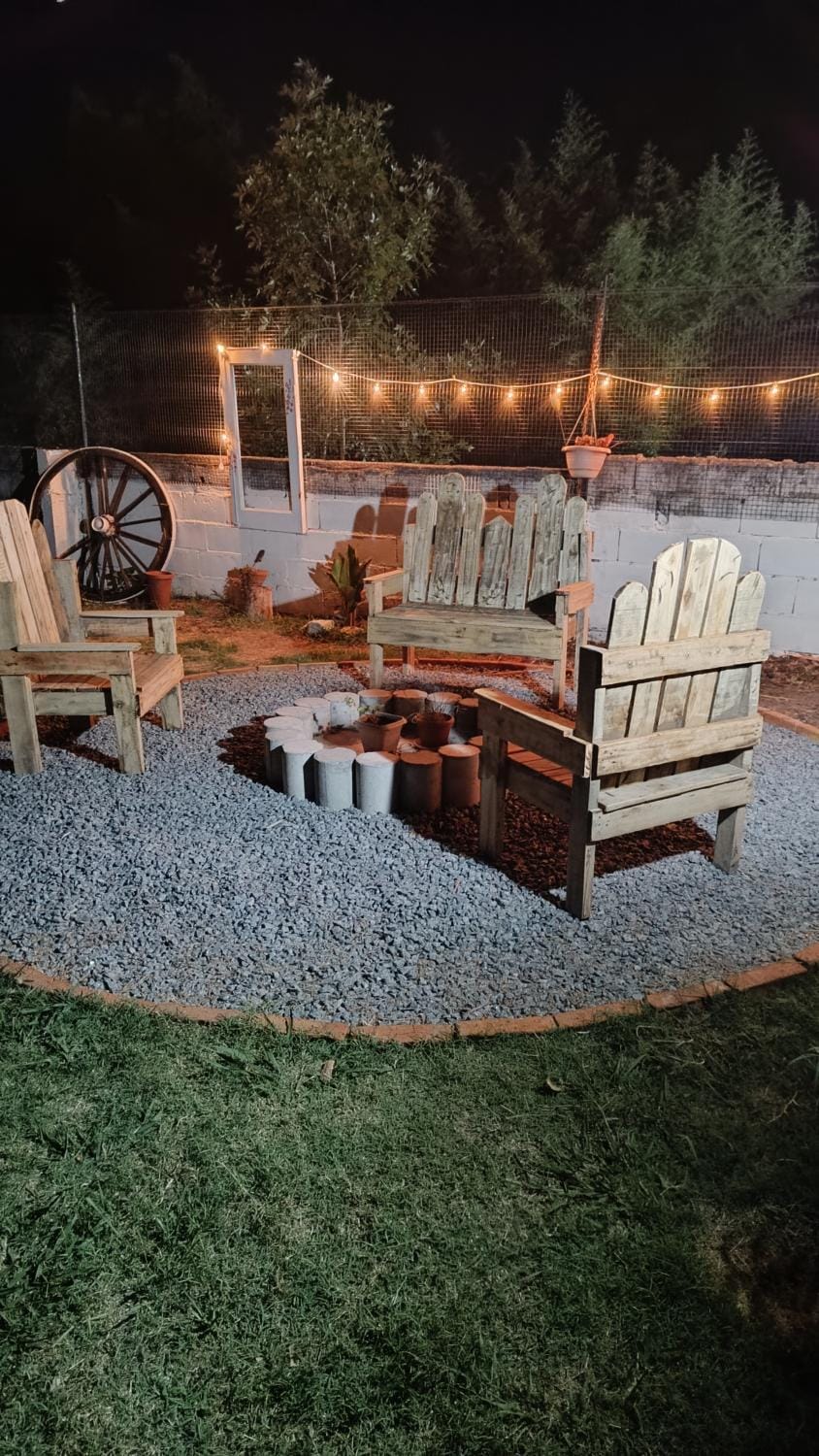 Patio, Night, Natural landscape, Garden, Seating area, Garden view