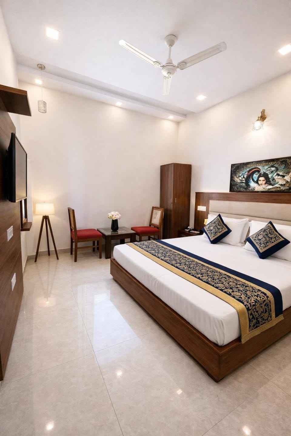 Bed, TV and multimedia, Photo of the whole room, Bedroom, air conditioner