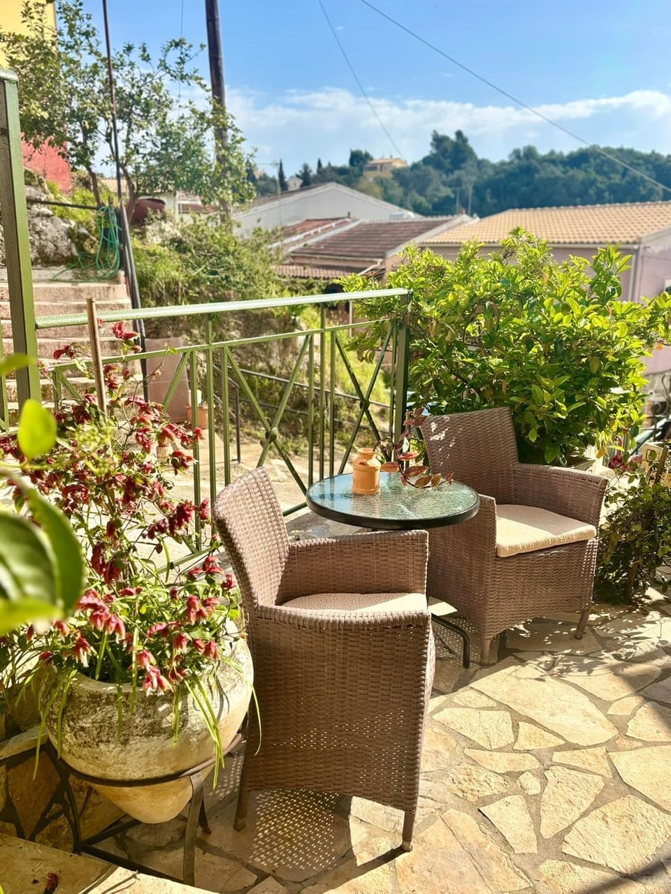 Natural landscape, Garden, Seating area, Garden view