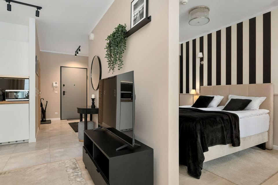 Bed, TV and multimedia, Kitchen or kitchenette, Photo of the whole room, Evening entertainment, Bedroom