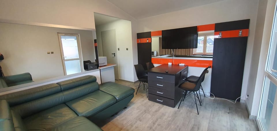 TV and multimedia, Kitchen or kitchenette, Living room, Photo of the whole room, Seating area