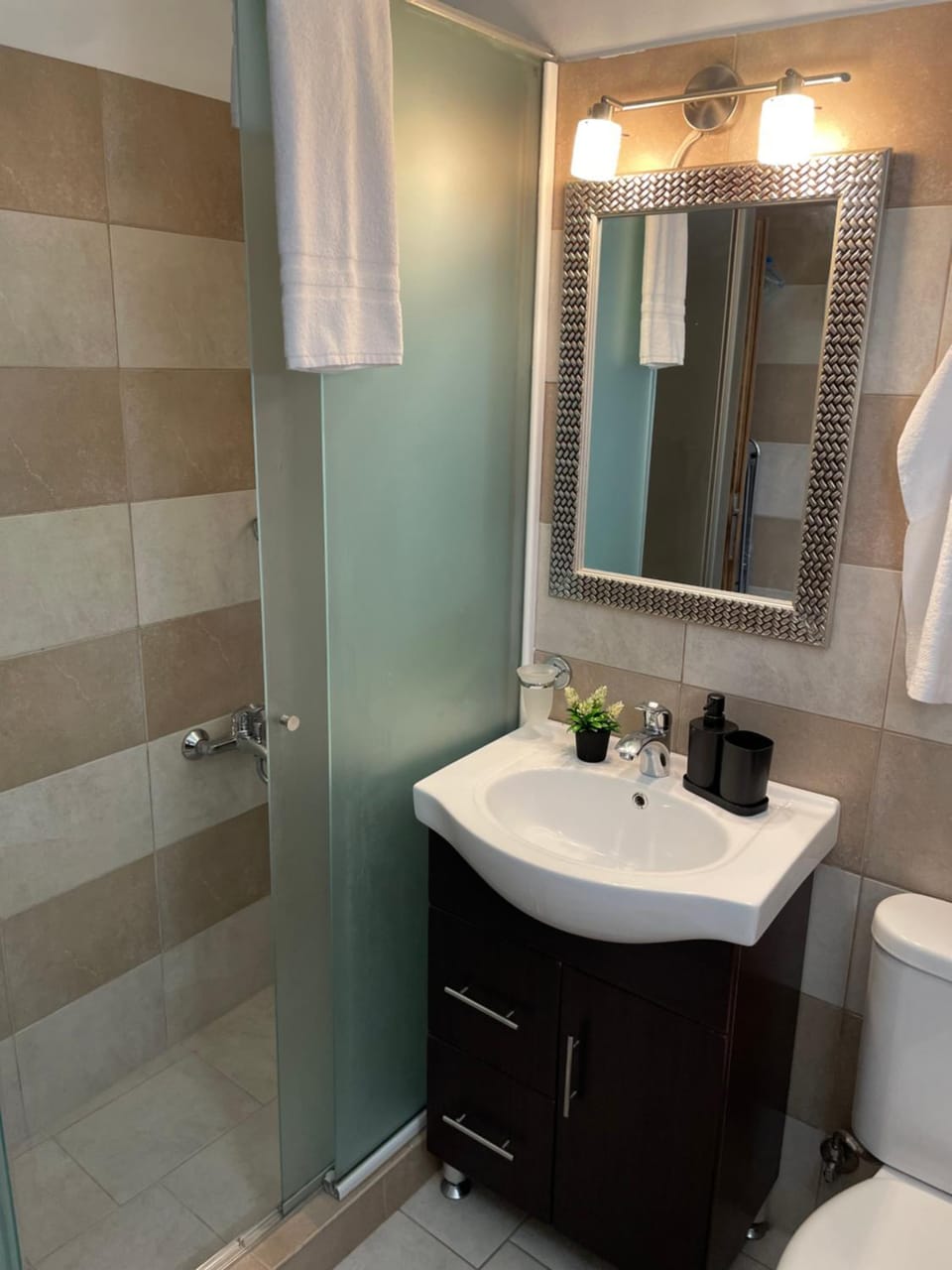Shower, Toilet, Bathroom, towels