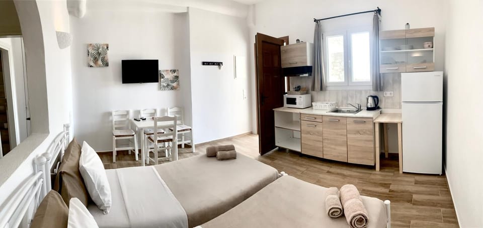 Kitchen or kitchenette, Photo of the whole room, Dining area, Bedroom
