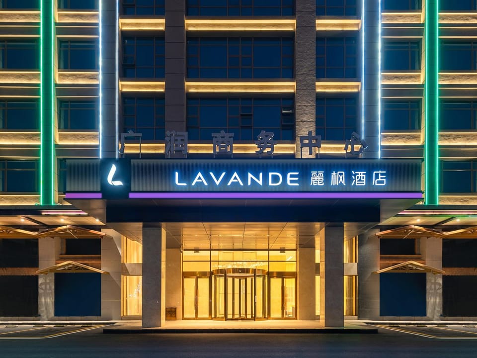 Property building, Night, Property logo or sign