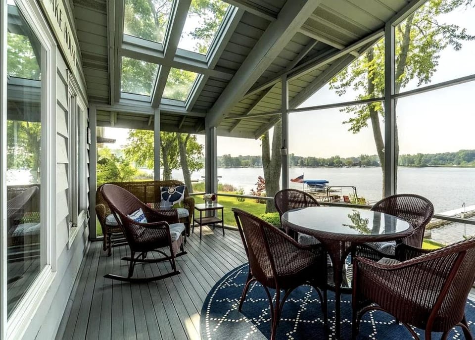 Cozy Lakefront Cabin with Pontoon and Paddleboards Near Fremont, Indiana Cabin in Jamestown Township