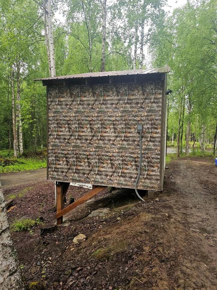 Relaxing Cabin Stay in Nature with Firepits & Kid's Playground in Houston, Alaska Cabin in Big Lake