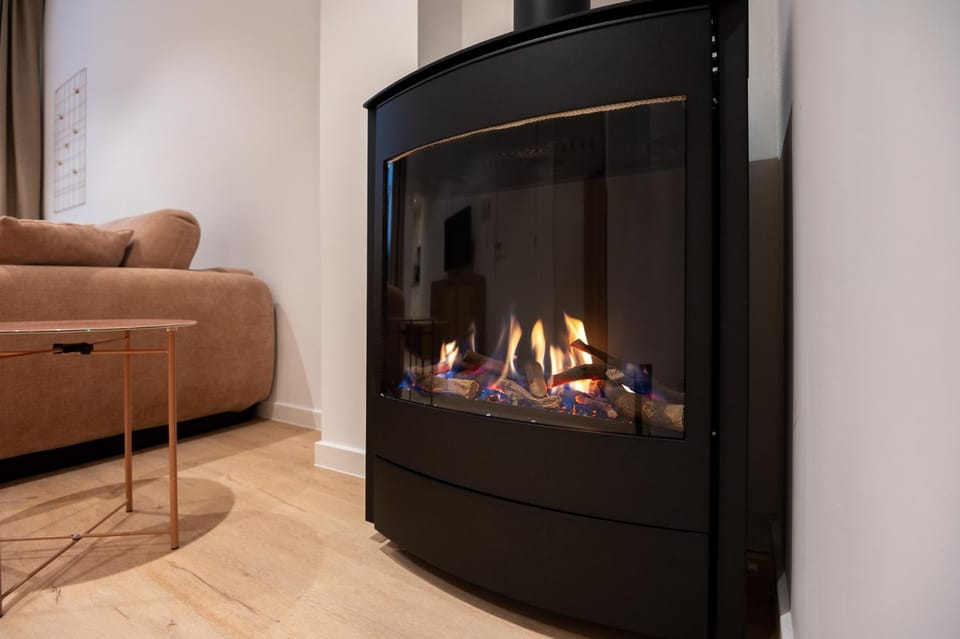 Stylish Coastal Apartment with Fireplace & Terrace in Oostende Apartment in Ostend