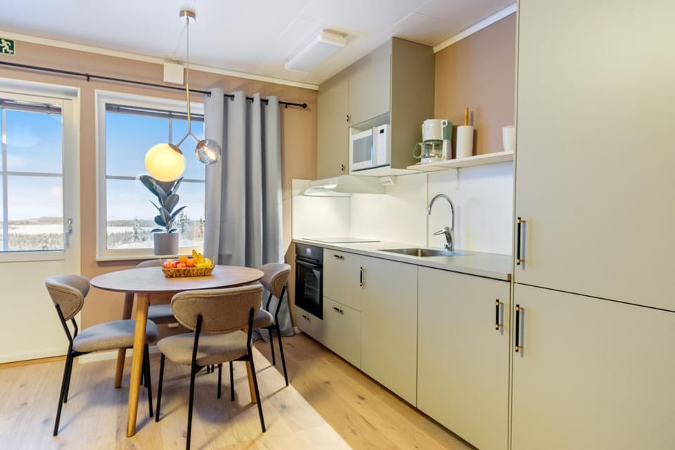 Kitchen or kitchenette, Dining area, oven, stove