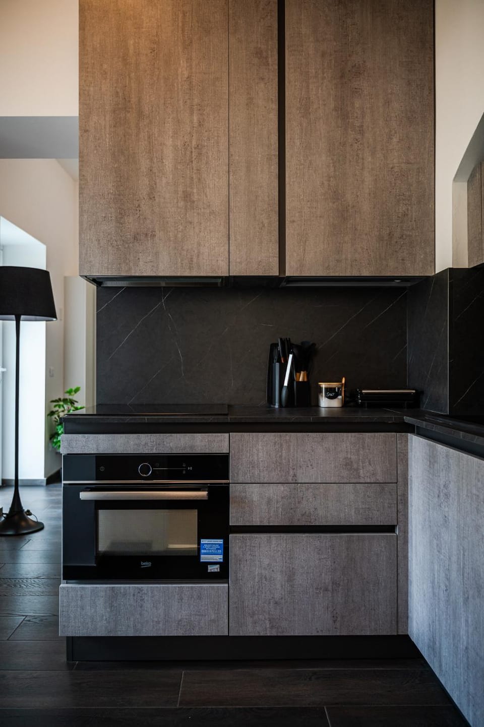Kitchen or kitchenette, oven, stove