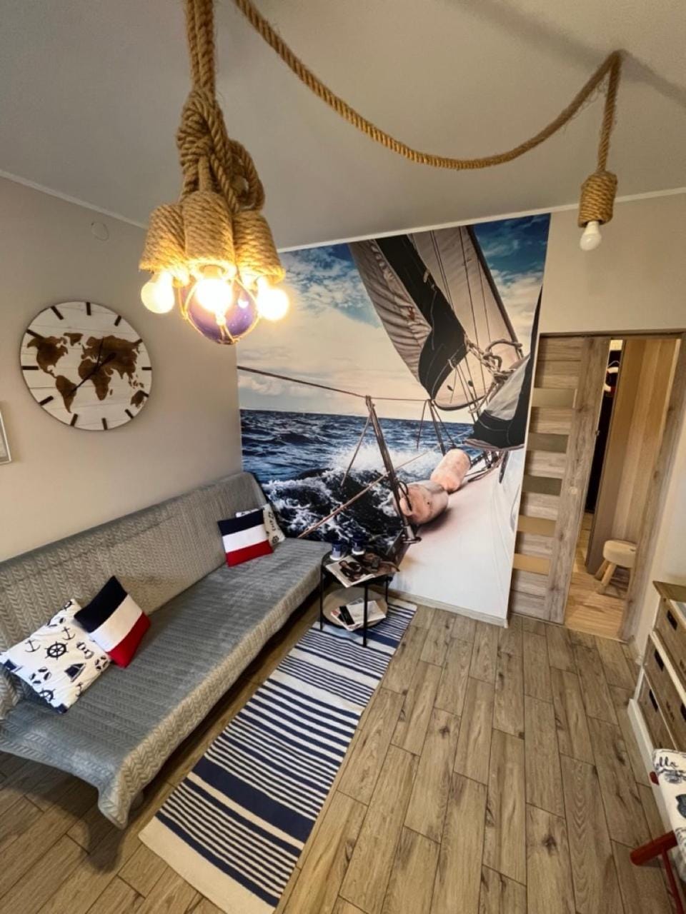 Bed, Living room, Seating area