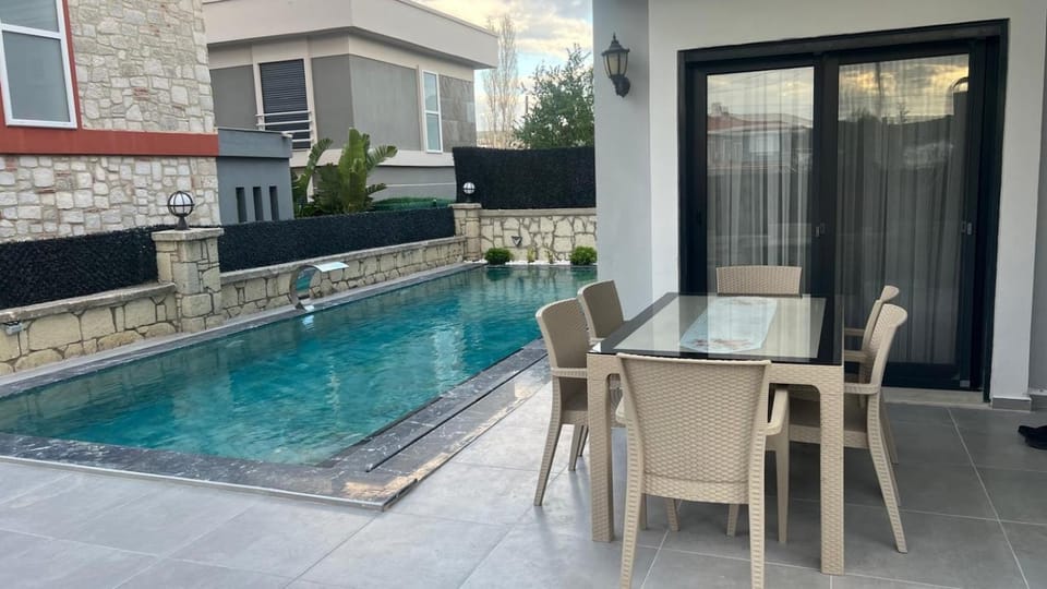 Patio, Pool view