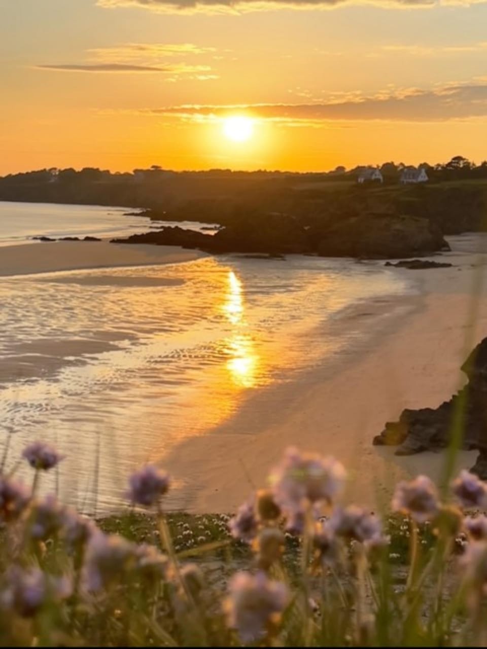 Property building, Beach, Sea view, Sunset