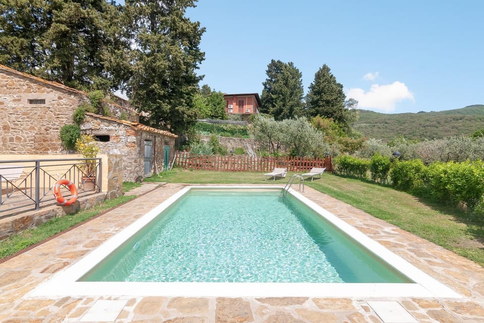 Property building, Living room, Swimming pool