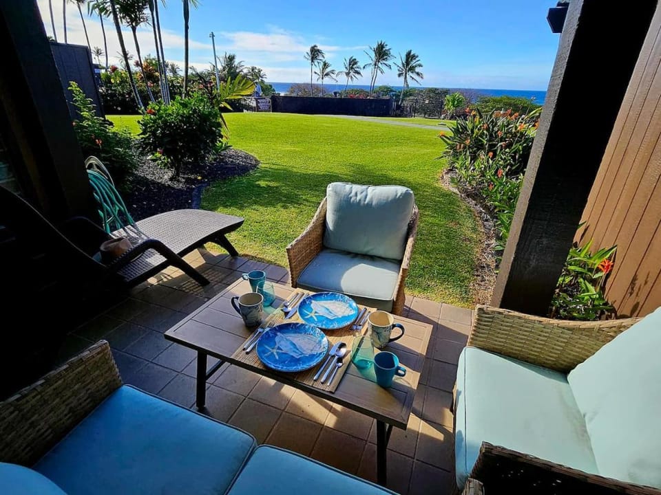 Patio, Balcony/Terrace, Dining area, Sea view