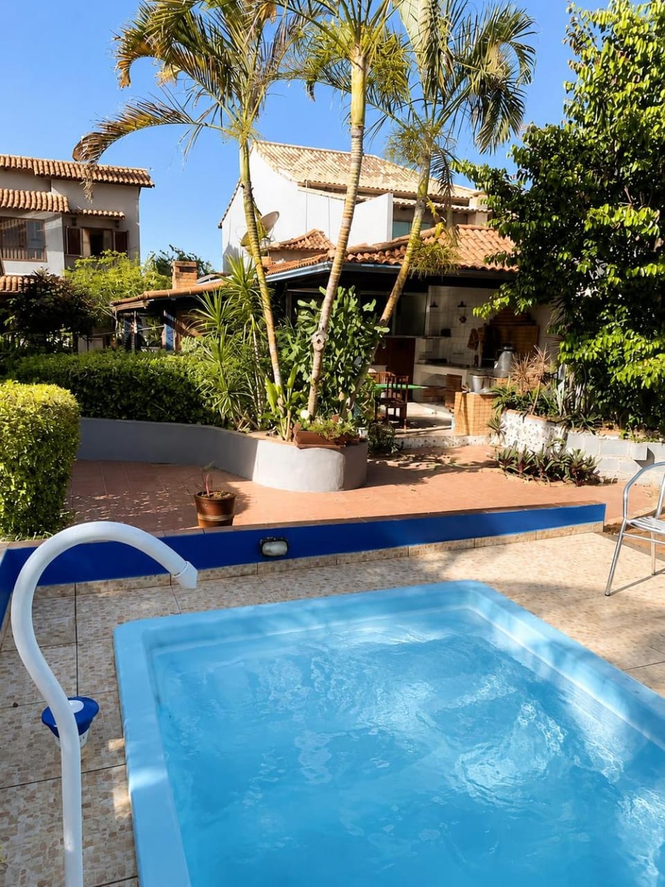 Property building, Patio, Day, Garden, Garden view, Pool view, Swimming pool