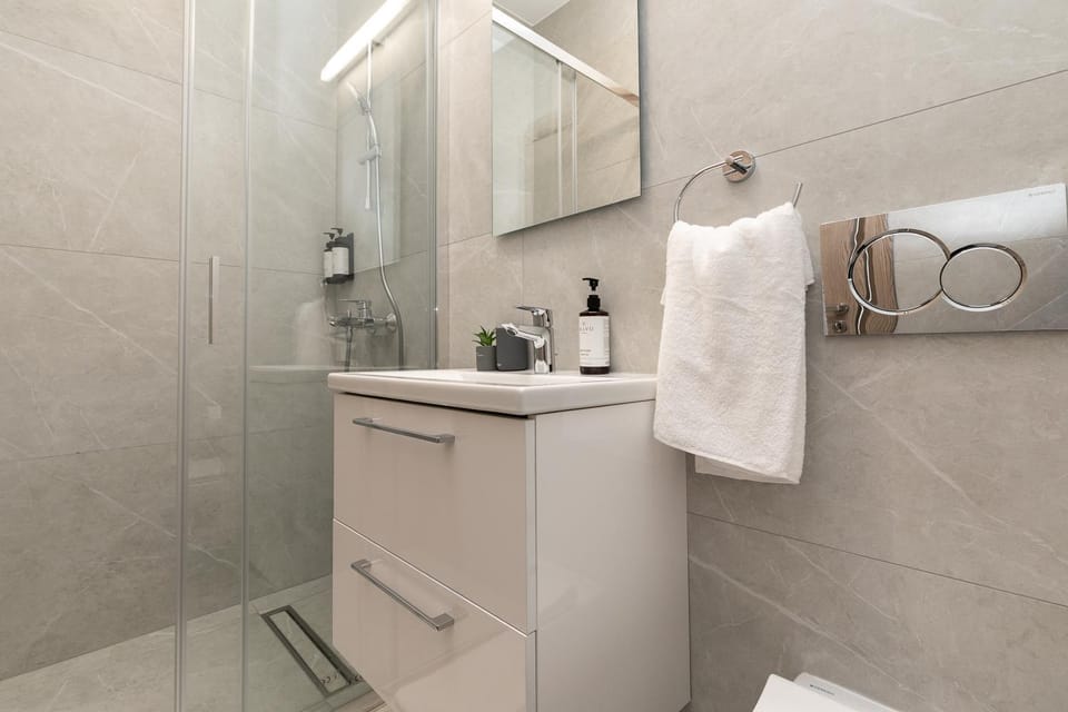 Shower, Toilet, Bathroom, towels